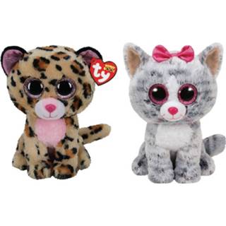 👉 Knuffel Ty - Beanie Buddy Livvie Leopard & Kiki Cat 8720679628283