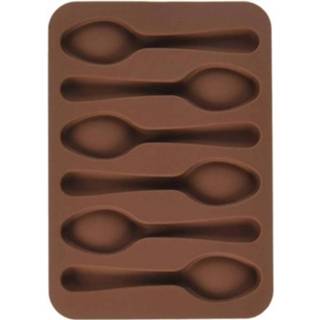 👉 Lepel siliconen Patisse Chocoladevorm Lepels 17 X 12 Cm 6 Vaks 8712187193698