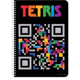 👉 Schrift zwart papier Spiral Tetris Qr Junior A4 60 Pagina's 8720585088041