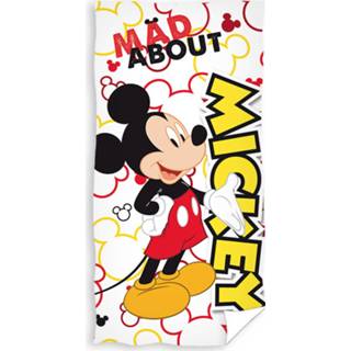 👉 Strandlaken katoen Disney Mickey Mouse Mad About - 70 X 140 Cm 5902689471476