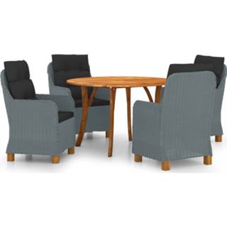 👉 Tuinset grijs Vidaxl 5-delige Lichtgrijs 8720286409640