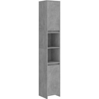 👉 Badkamerkast Vidaxl 30x30x183,5 Cm Spaanplaat Betongrijs 8720286016206