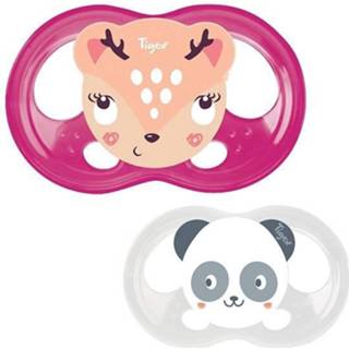 👉 Speen siliconen meisjes Tigex 2 Soft Touch Fopspenen Maat 18m + Cat Girl Doe 3159921221272