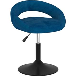 Barkruk blauw fluweel Vidaxl 8720286516201
