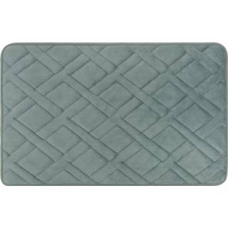 👉 Badmat grijs Quvio Met Ruit Patroon, 50x80cm - 8719688035717