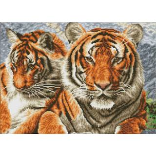 👉 Diamond Dotz Tigers Painting, 26.634 Dotz, 52x37 Cm 4895225917952