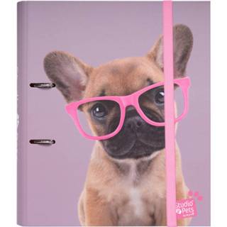 👉 Ringbandmap paars roze karton Studio Pets Hond 2-rings A4 Paars/roze 8435497224646
