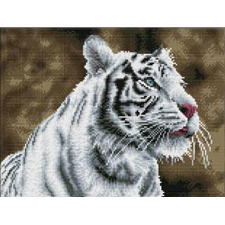 👉 Diamond Dotz Tiger Blanc Painting, 17,595 Dotz, 41x31 Cm 4895225917631