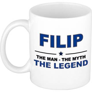 👉 Beker mannen Filip The Man, Myth Legend Cadeau Koffie Mok / Thee 300 Ml - Naam Mokken 8720276086998