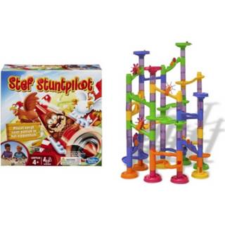 👉 Knikkerbaan kinderen Spellenbundel - 2 Stuks Stef Stuntpiloot & Voor 8720663091581