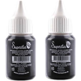 👉 2x stuks flesje dun vloeibaar horror nepbloed schmink 20 ml