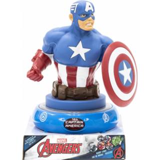 👉 Nachtlamp blauw Marvel 3d Captain America Led Junior 15 Cm 8435507848046