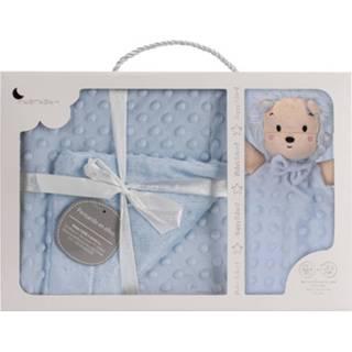 👉 Deken blauw Interbaby Junior 110 X 80 Polyester Lichtblauw 2-delig 8435440385646