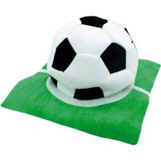 👉 Feesthoed groen wit vilt Funny Holland Voetbal 32 X 16 Cm Groen/wit 8710712166117