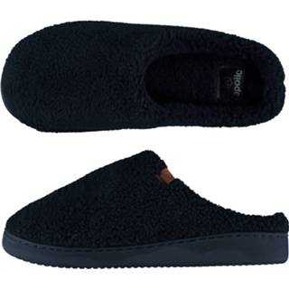 👉 Slippers wol mannen Heren Instap Slippers/pantoffels Teddy Navy Maat 41-42 - Sloffen Volwassenen 8720576658840
