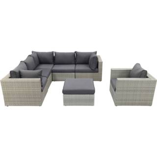 👉 Loungestoel wit grijs Suns Parma Loungeset - Inclusief White Grey 6090305771778