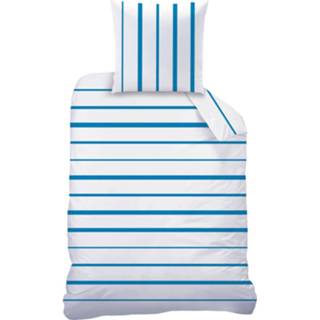 👉 Dekbedovertrek blauw rose katoen Matt & Blue Stripes - Eenpersoons 140 X 200 Cm 3272760467370