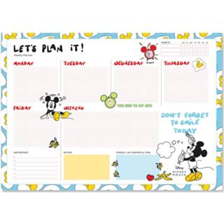 👉 Scheurkalender blauw wit Disney Mickey Mouse A3 Blauw/wit 54 Pagina's 8435497260903