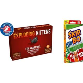 👉 Kaartspel Spellenbundel - 2 Stuks Exploding Kittens & Skip-bo 8720663064301