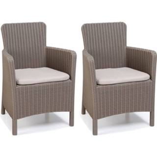 👉 Terrasstoel Allibert Tuinstoelen 2 St Trenton Cappuccinokleurig 226454 8720286647646
