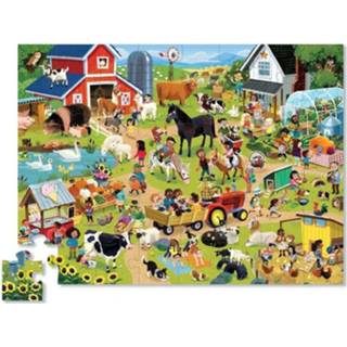 👉 Puzzel One Size meerkleurig Crocodile Creek Day at the Farm - 48 stukjes 732396406394