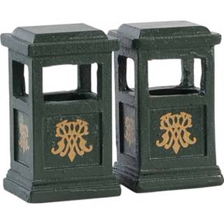 Donkergroen Green Trash Can Set Of 2 728162843869