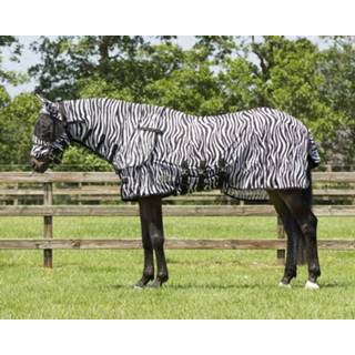 👉 Vliegen deken zebra QHP Vliegendeken met hals en masker 8718369045458