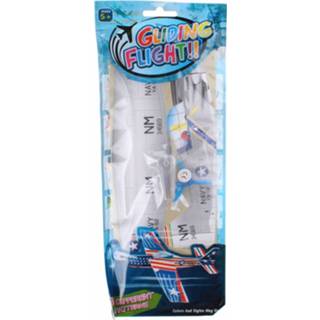 👉 Vliegtuig grijs foam Toi-toys Vliegtuigje Navy 19 Cm 8719817288649