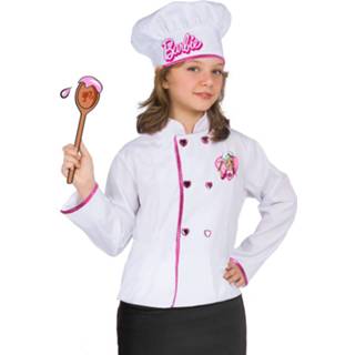 👉 Verkleedpak wit roze polyester Barbie Chef Wit/roze 4 Jaar 2-delig 8026196116679