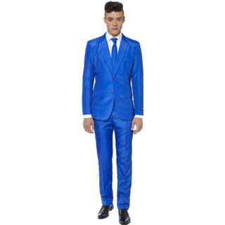 👉 Verkleedpak blauw polyester mannen Suitmeister Solid Blue Heren 8718719277997