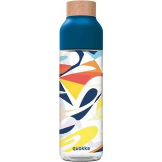 👉 Drinkfles transparant blauw kunststof One Size Color-Transparant Quokka Tritan Ice Abstract 840 ml transparant/blauw 8412497069057