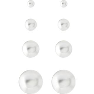Bijoux oorbel zilverkleurig parels One Size Color-Zilver oorbellen set met 8719802342219