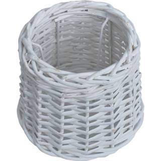 👉 Lampenkap wit One Size 20x15 cm wicker 8719883823966