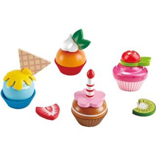 👉 Cupcake Hape Cupcakes Speelgoedeten 18-delig 6943478025356