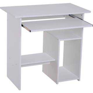 👉 Bureau zwart wit hout Nancy's Buffalo - Computertafel Uitschuifbaar Tafelblad Kantoortafel Pc-tafel Zwart/wit Bewerkt 6019913623637