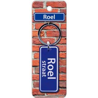 👉 Sleutelhanger blauw staal Paper Dreams Straatnaam Roel 9 Cm 8716764119613