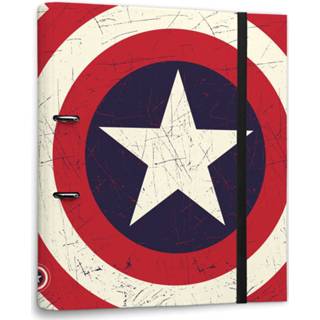 👉 Ringbandmap rood wit karton Marvel Captain America 2-rings A4 Rood/wit 8435497234911