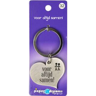 👉 Sleutelhanger IJzer zilver Paper Dreams Altijd Samen 10 X 4 Cm 8716764123733