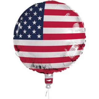 Folieballon rood wit blauw Boland Usa 45 Cm Rood/wit/blauw 8712026449726
