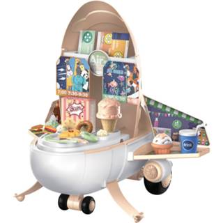 👉 Vliegtuig wit oranje Luna Bioscoopbar Junior 43 X 25 Cm Wit/oranje 51-delig 5205698538711