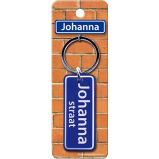 👉 Sleutelhanger blauw staal Paper Dreams Straatnaam Johanna 9 Cm 8716764120343