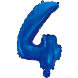 Folie blauw Wefiesta Cijferballon 4 40 Cm 5712735007388