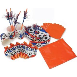 👉 Partyset rood wit blauw oranje Funny Holland Voetbal Rood/wit/blauw/oranje 31-delig 8710712161525