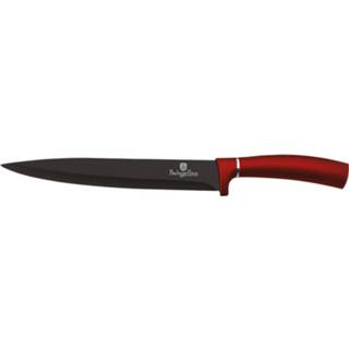 👉 Keukenmes zwart rood RVS Berlinger Haus Burgundy Slicer 20 Cm Zwart/rood 5999108429132