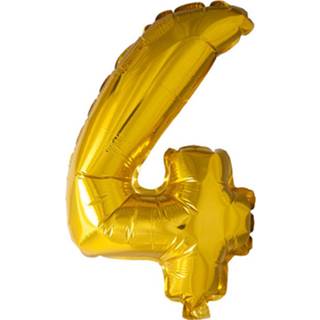 👉 Folieballon goud Globos Cijfer 4 102 Cm 5712735004394