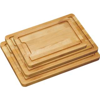 👉 Snijplank x Set Van 3x Dikke Beukenhouten Snijplanken 21 32/28 40/36 50 Cm - 8720276481809