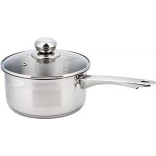 Steelpan RVS zilverkleurig Kinghoff 4323 - Met Deksel 16 Cm 8 Diep 1.5 Liter 7432230471498