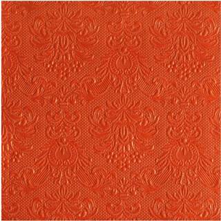 👉 Servet oranje Servetten Met Decoratie/barok Stijl 3-laags 30x Stuks - Feestservetten 8720276480208