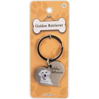 👉 Sleutelhanger staal zilver Paper Dreams Golden Retriever 5 Cm 8716764175831