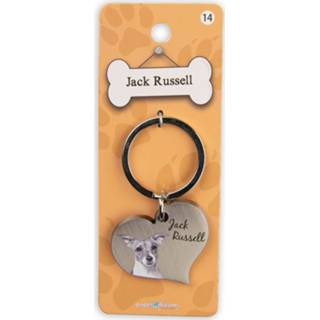 👉 Sleutelhanger staal zilver Paper Dreams Jack Russell 5 Cm 8716764175893